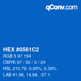 Color code: HEX #0561C2 | qconv.com