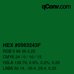 Farbcode: HEX #0563243F | qconv.com