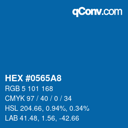 Color code: HEX #0565A8 | qconv.com