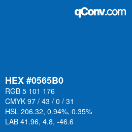 Color code: HEX #0565B0 | qconv.com