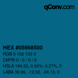 Color code: HEX #05668500 | qconv.com