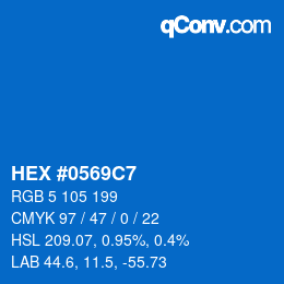 Color code: HEX #0569C7 | qconv.com