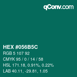 Color code: HEX #056B5C | qconv.com