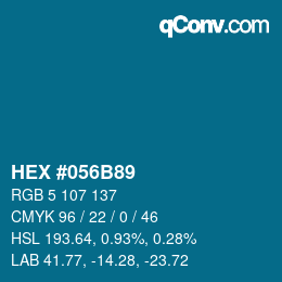 Color code: HEX #056B89 | qconv.com