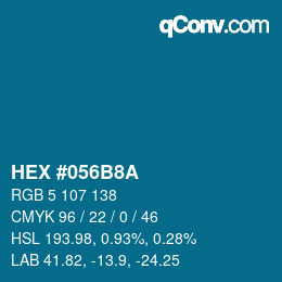 Color code: HEX #056B8A | qconv.com