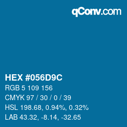 Color code: HEX #056D9C | qconv.com