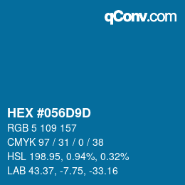 Color code: HEX #056D9D | qconv.com