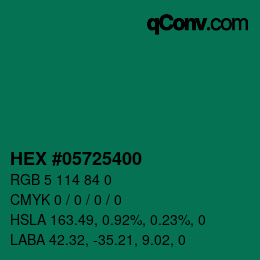 Color code: HEX #05725400 | qconv.com