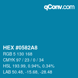 Color code: HEX #0582A8 | qconv.com