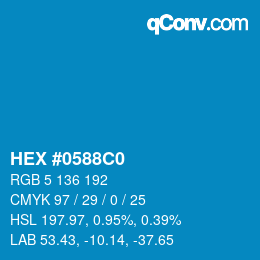 Color code: HEX #0588C0 | qconv.com