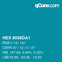 Color code: HEX #058DA1 | qconv.com