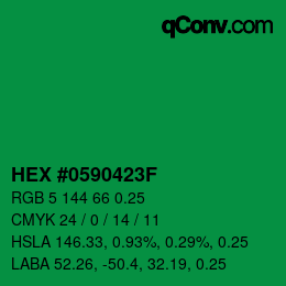 Código de color: HEX #0590423F | qconv.com