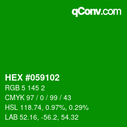 Código de color: HEX #059102 | qconv.com