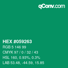 Color code: HEX #059263 | qconv.com