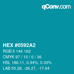Color code: HEX #0592A2 | qconv.com