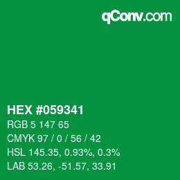 Color code: HEX #059341 | qconv.com