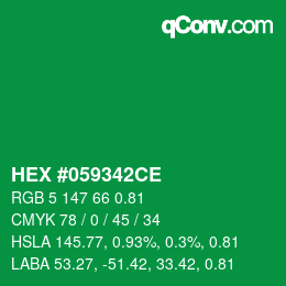 Código de color: HEX #059342CE | qconv.com