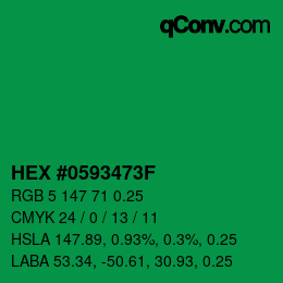 カラーコード: HEX #0593473F | qconv.com
