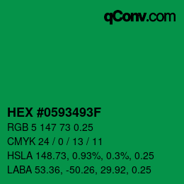 Código de color: HEX #0593493F | qconv.com