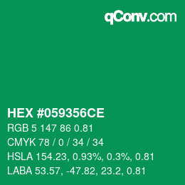 Color code: HEX #059356CE | qconv.com