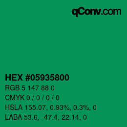 Color code: HEX #05935800 | qconv.com