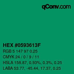 Código de color: HEX #0593613F | qconv.com