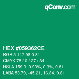 Color code: HEX #059362CE | qconv.com