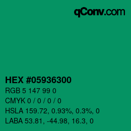 Color code: HEX #05936300 | qconv.com