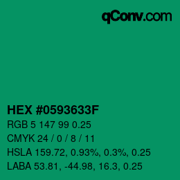 Color code: HEX #0593633F | qconv.com