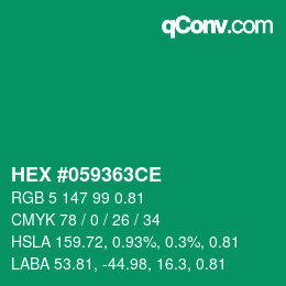 Código de color: HEX #059363CE | qconv.com
