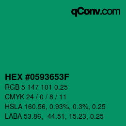 Código de color: HEX #0593653F | qconv.com