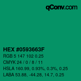 Código de color: HEX #0593663F | qconv.com