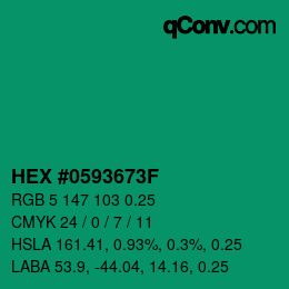 Color code: HEX #0593673F | qconv.com