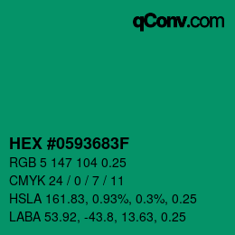 Color code: HEX #0593683F | qconv.com