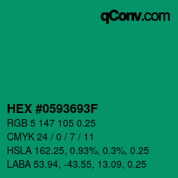 Código de color: HEX #0593693F | qconv.com