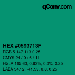 Código de color: HEX #0593713F | qconv.com