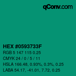 Código de color: HEX #0593733F | qconv.com