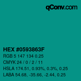 Código de color: HEX #0593863F | qconv.com