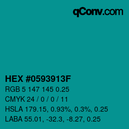 Color code: HEX #0593913F | qconv.com