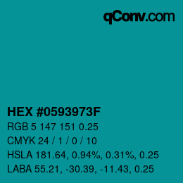 Código de color: HEX #0593973F | qconv.com