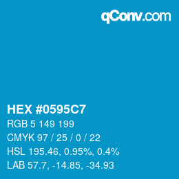 Color code: HEX #0595C7 | qconv.com
