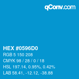 Color code: HEX #0596D0 | qconv.com