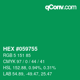 Código de color: HEX #059755 | qconv.com