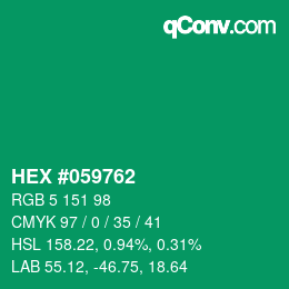 Código de color: HEX #059762 | qconv.com