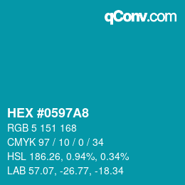 Color code: HEX #0597A8 | qconv.com
