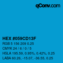 Código de color: HEX #059CD13F | qconv.com