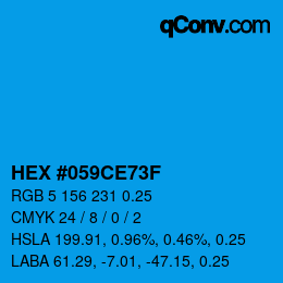 Código de color: HEX #059CE73F | qconv.com