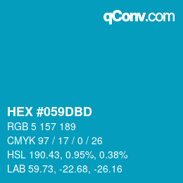 Código de color: HEX #059DBD | qconv.com