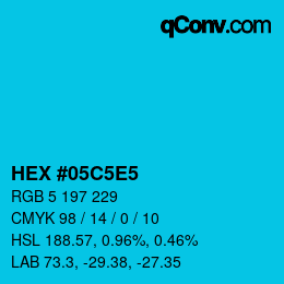 Color code: HEX #05C5E5 | qconv.com