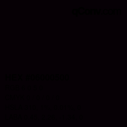 Color code: HEX #06000500 | qconv.com